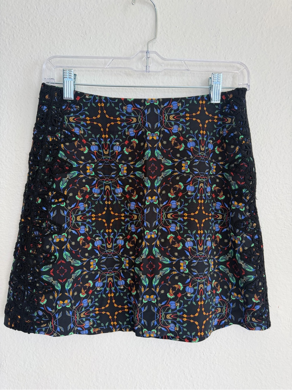 Zara Mini Skirt with Floral Mosaic | Size XS